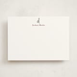 "Greyhound" - Personalized Stationery Cards in Bordeaux by Baumbirdy - Front