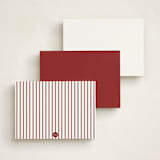 "Greyhound" - Personalized Stationery Cards in Bordeaux by Baumbirdy - Back of Card Options