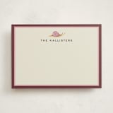 "Snail Mail" - Personalized Stationery Cards in Raspberry by Pati Cascino - Front