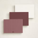 "Snail Mail" - Personalized Stationery Cards in Raspberry by Pati Cascino - Back of Card Options