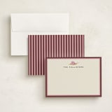 "Snail Mail" - Personalized Stationery Cards in Raspberry by Pati Cascino - Assembled