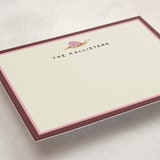 "Snail Mail" - Personalized Stationery Cards in Raspberry by Pati Cascino - Detail