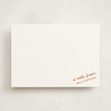 "Imprint" - Personalized Stationery Cards in Tangerine by Jelena Vuletic - Front