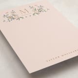 "Garden Greens" - Personalized Stationery Cards in Rose by Kristen Smith - Detail