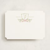 "Pretty Crest" - Personalized Stationery Cards in Spring by Zani van Zyl - Front