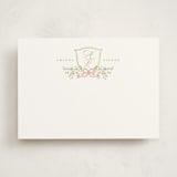 "Pretty Crest" - Personalized Stationery Cards in Spring by Zani van Zyl - Front