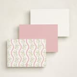 "Pretty Crest" - Personalized Stationery Cards in Spring by Zani van Zyl - Back of Card Options