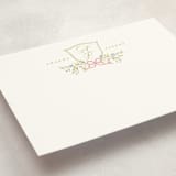 "Pretty Crest" - Personalized Stationery Cards in Spring by Zani van Zyl - Detail