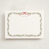 "holiday botanical border" - Personalized Stationery Cards in Stocking by Creo Study - Front