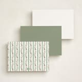 "holiday botanical border" - Personalized Stationery Cards in Stocking by Creo Study - Back of Card Options