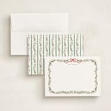 "holiday botanical border" - Personalized Stationery Cards in Stocking by Creo Study - Assembled