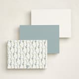 "Fiorellini" - Personalized Stationery Cards in Periwinkle by Petra Kern - Back of Card Options