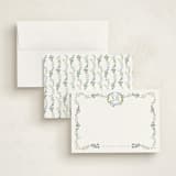 "Fiorellini" - Personalized Stationery Cards in Periwinkle by Petra Kern - Assembled