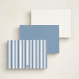 "Intricate Initial" - Personalized Stationery Cards in Cornflower by Blustery August - Back of Card Options