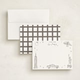 "iconic nyc" - Personalized Stationery Cards in Haze by Sarah Curry - Assembled