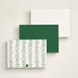"Vines2" - Personalized Stationery Cards in Ivy by Angela Garrick - Back of Card Options