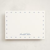 "Somerset Eyelet" - Personalized Stationery Cards in Powder Blue by Erin L. Wilson - Front