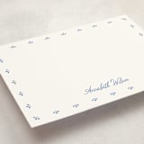 "Somerset Eyelet" - Personalized Stationery Cards in Powder Blue by Erin L. Wilson - Detail