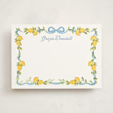 "Limoncello" - Personalized Stationery Cards in Lemon by Petra Kern - Front