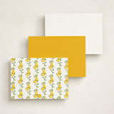 "Limoncello" - Personalized Stationery Cards in Lemon by Petra Kern - Back of Card Options