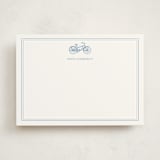 "Pedal Press" - Personalized Stationery Cards in Sky by Pinky Diamond Studio - Front
