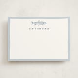 "Fishy" - Personalized Stationery Cards in River by Erin German - Front