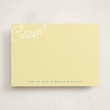 "Ciao" - Personalized Stationery Cards in Limoncello by Tamara Hilje - Front