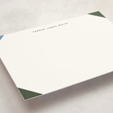 "Color Corners" - Personalized Stationery Cards in Ocean by Kelly Watkins - Detail
