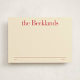 "Established Date" - Personalized Stationery Cards in Apple by Baumbirdy - Front