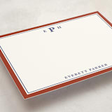 "a perfect gentleman" - Personalized Stationery Cards in Maroon by Kat Roberts - Detail