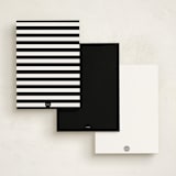 "Highline" - Personalized Stationery Cards in Onyx by Pixel and Hank - Back of Card Options