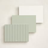 "Classic Badge" - Personalized Stationery Cards in Olive by Kelly Watkins - Back of Card Options