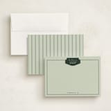 "Classic Badge" - Personalized Stationery Cards in Olive by Kelly Watkins - Assembled