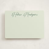 "sandalo" - Personalized Stationery Cards in Zuchini by Pati Cascino - Front