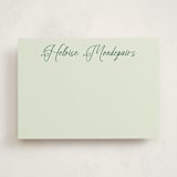 "sandalo" - Personalized Stationery Cards in Zuchini by Pati Cascino - Front