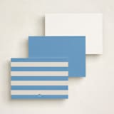 "Prep" - Personalized Stationery Cards in Ocean by Alexandra Cohn - Back of Card Options