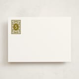 "Nobel" - Personalized Stationery Cards in Olive by Kelly Watkins - Front