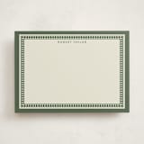 "Noble Hall" - Personalized Stationery Cards in Malachite by Diana Pinnell - Front