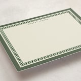 "Noble Hall" - Personalized Stationery Cards in Malachite by Diana Pinnell - Detail