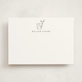 "Deer" - Personalized Stationery Cards in Ink by Teju Reval - Front