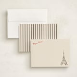 "Eiffel in Love" - Personalized Stationery Cards in Antique Bronze by Cass Loh - Assembled