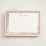 "Botanical border" - Personalized Stationery Cards in Blush by Creo Study - Front