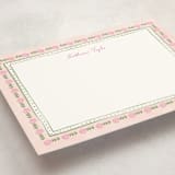 "Botanical border" - Personalized Stationery Cards in Blush by Creo Study - Detail