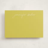 "signature headline" - Personalized Stationery Cards in Key Lime by JoAnn Jinks - Front