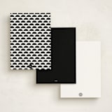 "Hello Stranger" - Personalized Stationery Cards in Tuxedo by Anna Elder - Back of Card Options