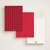 "Bow" - Personalized Stationery Cards in Crimson by Olivia Kanaley Inman - Back of Card Options