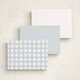 "Classic Monogram" - Personalized Stationery Cards in Sky by Erin Hodges - Back of Card Options
