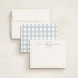 "Classic Monogram" - Personalized Stationery Cards in Sky by Erin Hodges - Assembled