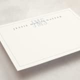 "Classic Monogram" - Personalized Stationery Cards in Sky by Erin Hodges - Detail