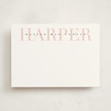 "Love-ly" - Personalized Stationery Cards in Blush by Lauren Chism - Front